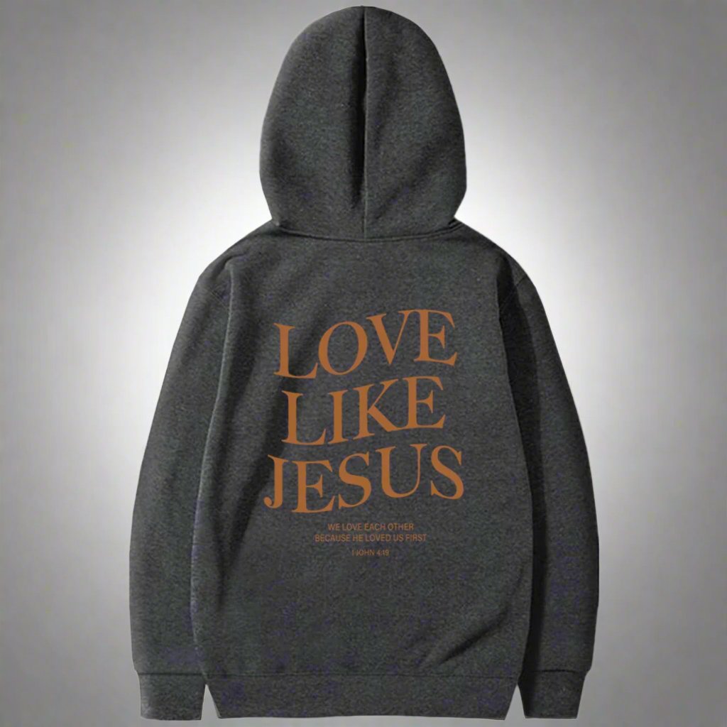 Love like Jesus Inspirational Christian Hoodie Faith Based Religious Hoodies Christian Apparel Bible Verse Jesus Sweatshirt Top