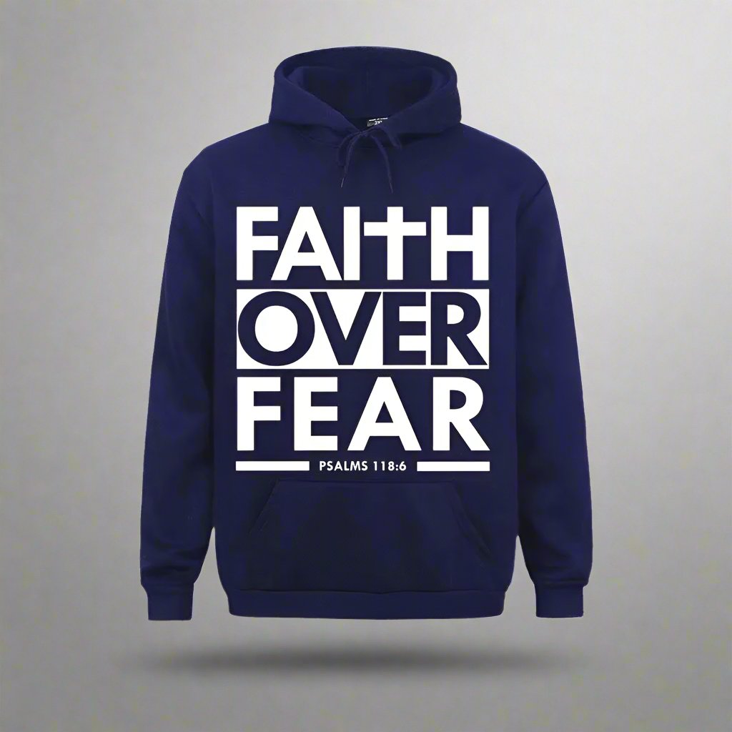 "Holy Hoodie of Courage: Fear Can’t Compete with This Comfy Scripture Snug!"